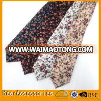 Hot sale flower Printed cheap cotton tie from china